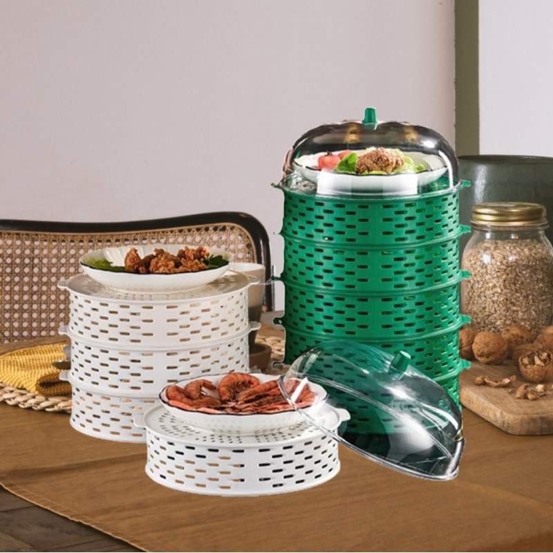 5-Layer Foldable Food Cover | Anti-Fly & Dustproof Dining Table Food Storage Cover