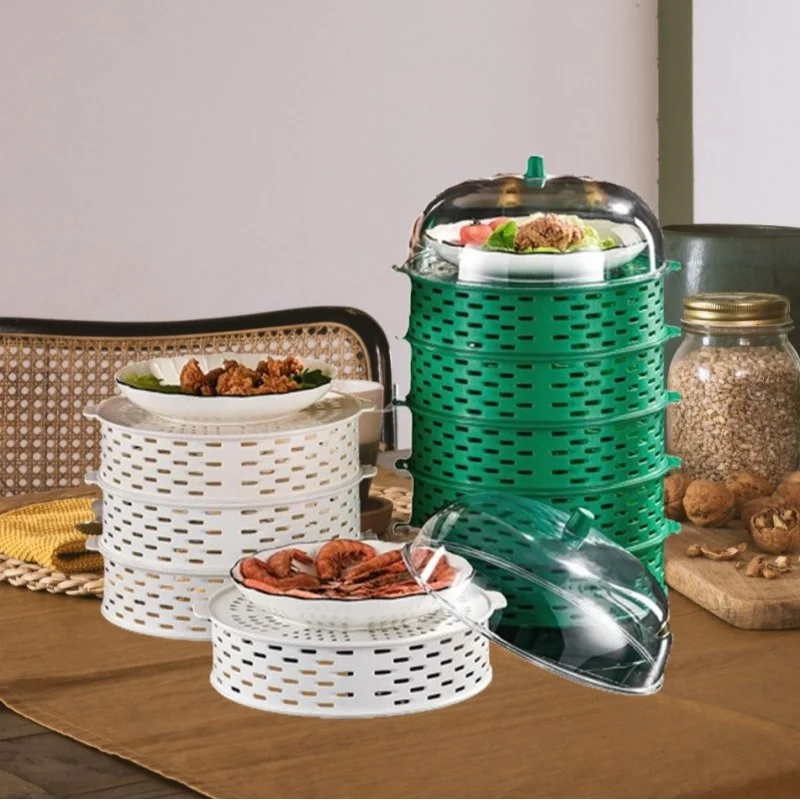 5-Layer Foldable Food Cover | Anti-Fly & Dustproof Dining Table Food Storage Cover