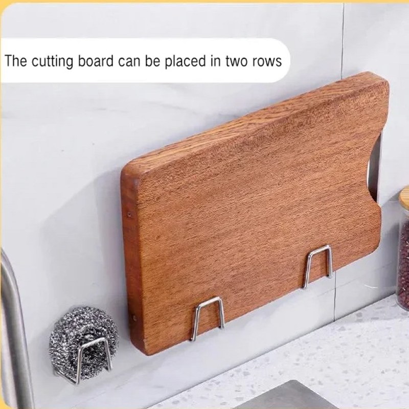 4PCS Stainless Steel Kitchen Sponge Holder | Wall Mounted Sink Sponge & Dish Cloth Storage Rack
