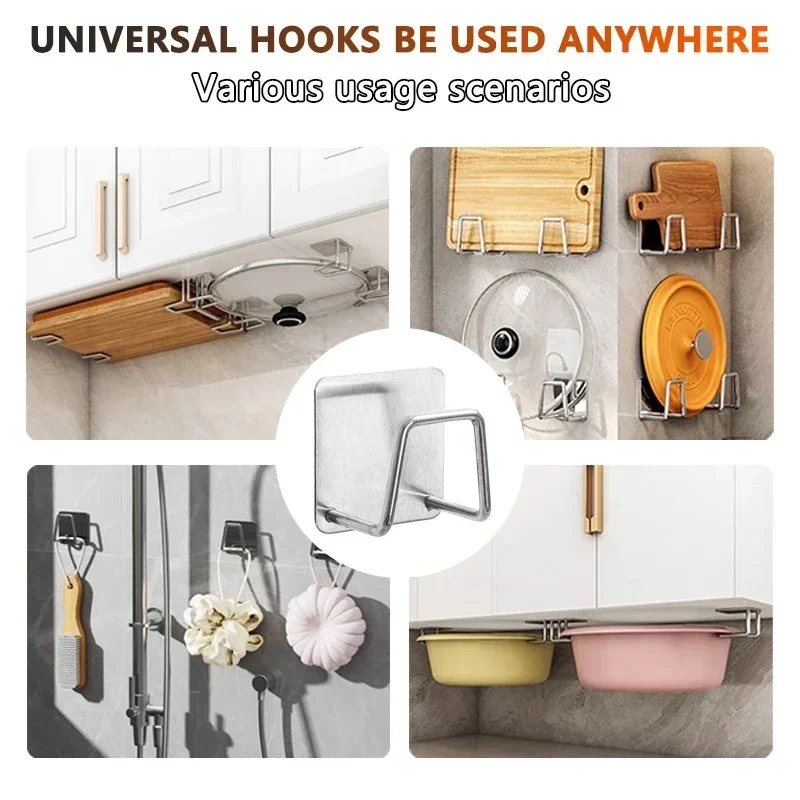 4PCS Stainless Steel Kitchen Sponge Holder | Wall Mounted Sink Sponge & Dish Cloth Storage Rack
