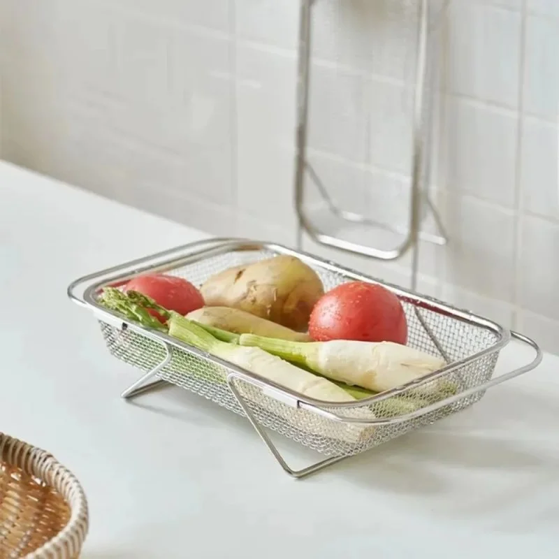 Extra Large Retractable Stainless Steel Kitchen Sink Drain Basket – Adjustable 37cm to 51.5cm_001022