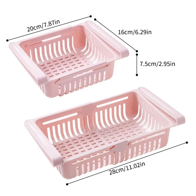 Refrigerator Egg & Fruit Storage Box – Fridge Organizer Drawer Basket with Shelf