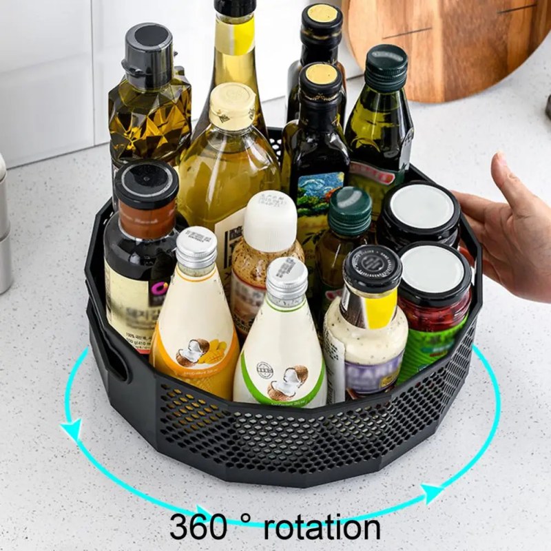 360° Smart Rotating Organizer – Multi-Purpose Rotating Storage Rack for Kitchen, Bathroom & Home
