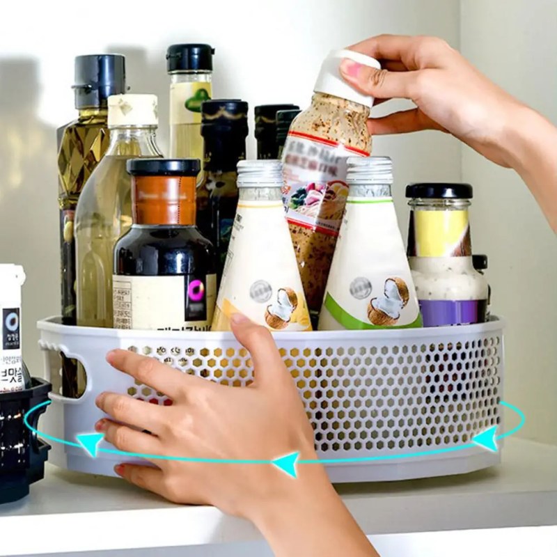 360° Smart Rotating Organizer – Multi-Purpose Rotating Storage Rack for Kitchen, Bathroom & Home