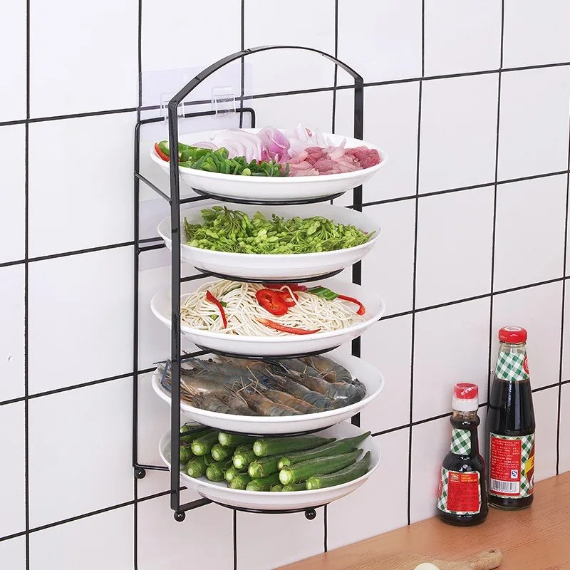 5-Layer Punch-Free Kitchen Dish Rack | Portable Space-Saving Dish Drying & Storage Organizer