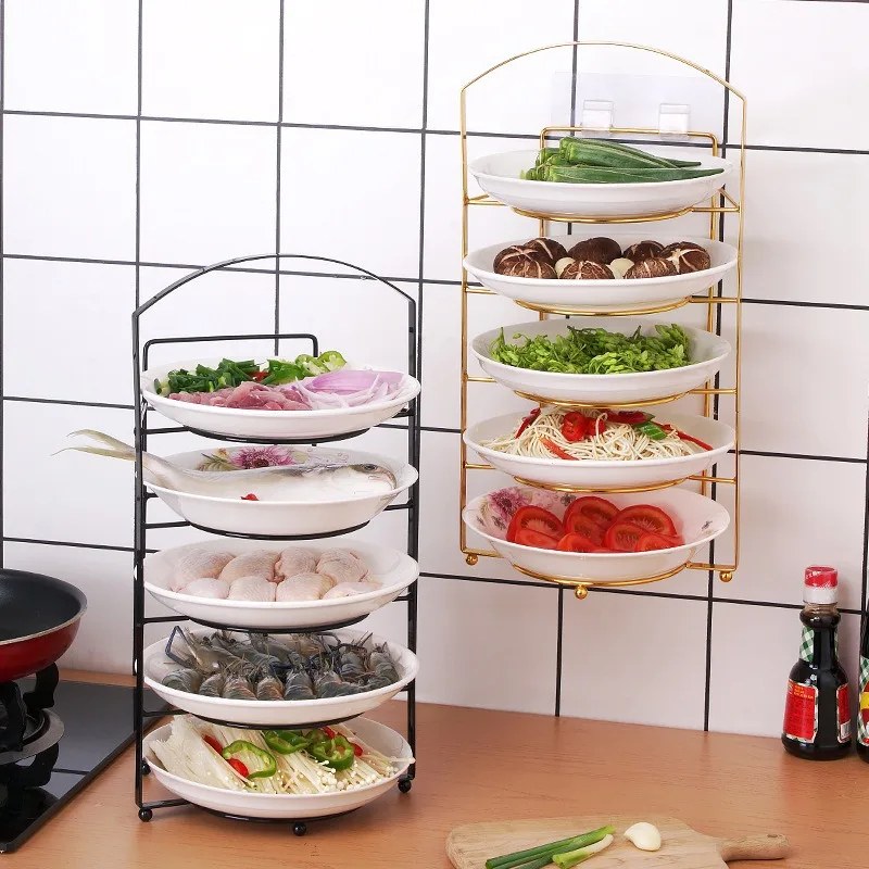 5-Layer Punch-Free Kitchen Dish Rack | Portable Space-Saving Dish Drying & Storage Organizer