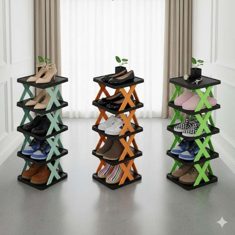 Multifunctional 5-Layer Shoe Organizer Rack – Space-Saving Shoe Storage Stand for Home