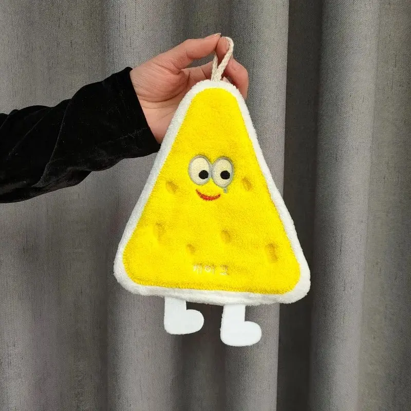 3 pcs New Cute Cartoon Decorative Hanging Hand Towel Quick Dry Soft Absorbent For Bathroom Kitchen