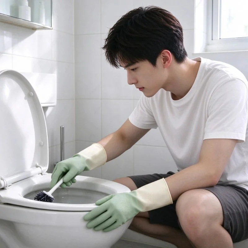 Reusable PVC Household Cleaning Gloves – 1 Pair