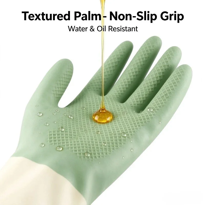 Reusable PVC Household Cleaning Gloves – 1 Pair