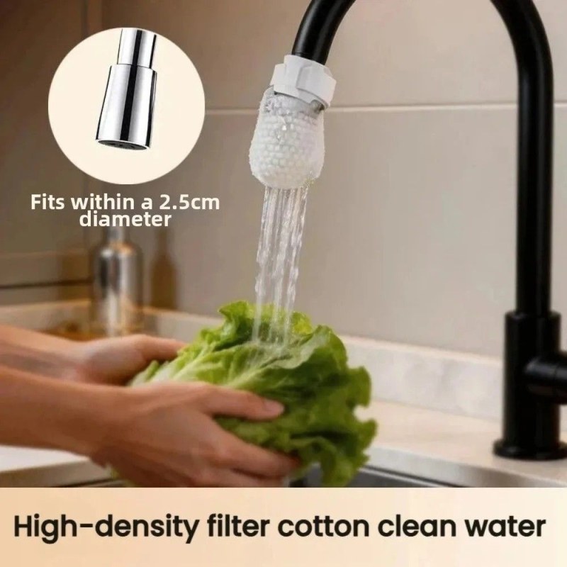 50-Piece Universal Faucet Filter Set – Anti-Splash Thickened Cotton Water Filter with 10 T-Straps