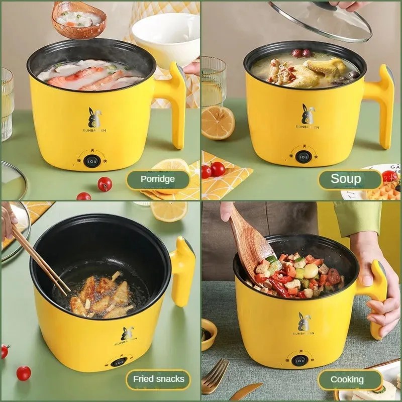 Prestige 22cm Multifunctional Electric Cooking Pot with Steamer – Household Kitchen Hot Pot