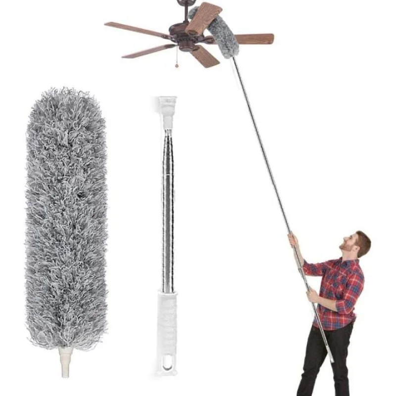 Extendable Microfiber Duster Cleaning Brush | Telescopic Dust Cleaner for Home, Ceiling & Furniture
