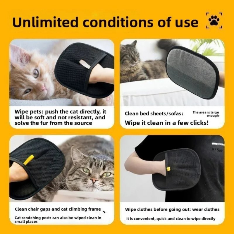 Magic Carpet Cleaning Gloves – Pet Hair Removal Brush for Cats & Dogs