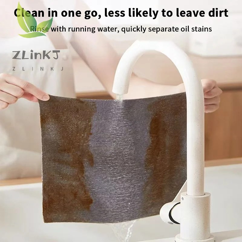 Reusable Microfiber Cleaning Cloth Roll – Greaseproof Quick-Drying Kitchen Dish Towels