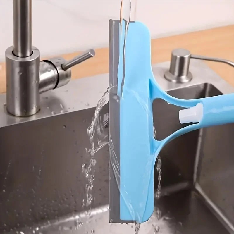 3-in-1 Silicone Shower Squeegee – Handheld Window, Mirror & Glass Cleaning Wiper