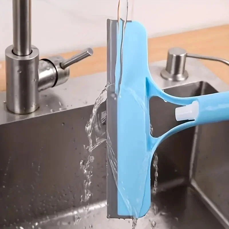 3-in-1 Silicone Shower Squeegee – Handheld Window, Mirror & Glass Cleaning Wiper
