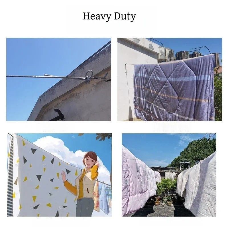 Stainless Steel Clothesline Rope – Heavy-Duty Rust-Resistant Multifunctional Clothes Drying Line