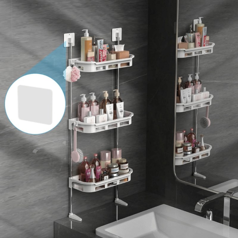 3 Tier Toilet Tank Storage Rack | Wall Mounted Bathroom Organizer Shelf
