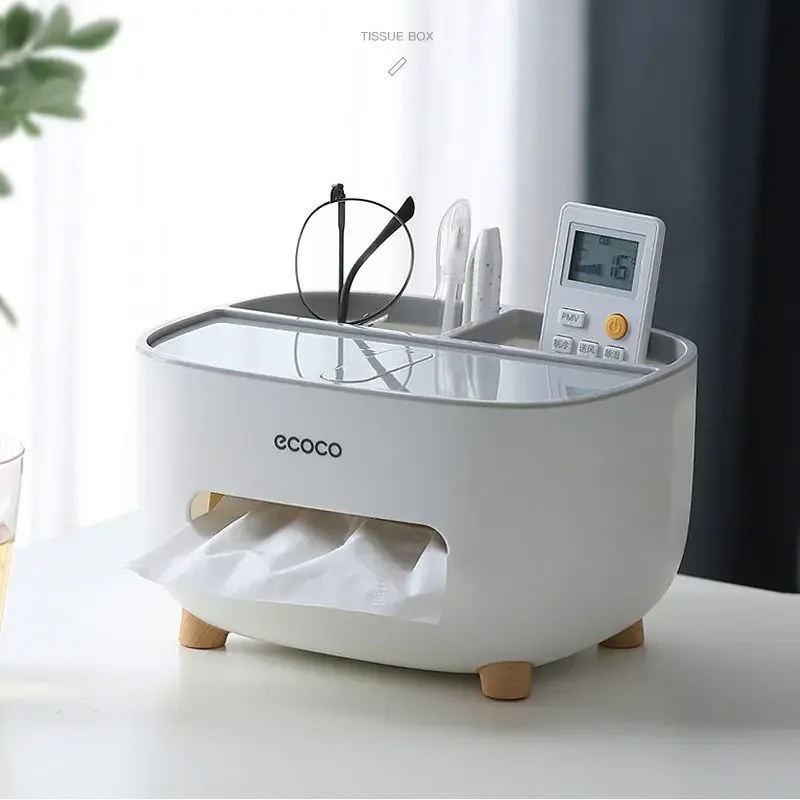 Multifunctional Tissue Storage Box Holder – Household Tabletop Tissue Dispenser & Organizer