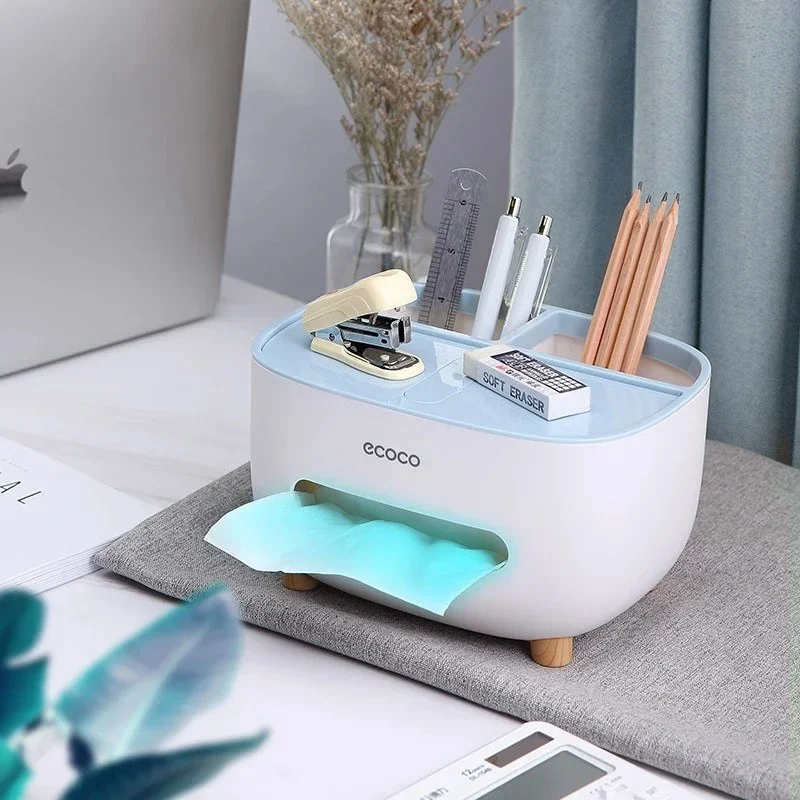 Multifunctional Tissue Storage Box Holder – Household Tabletop Tissue Dispenser & Organizer