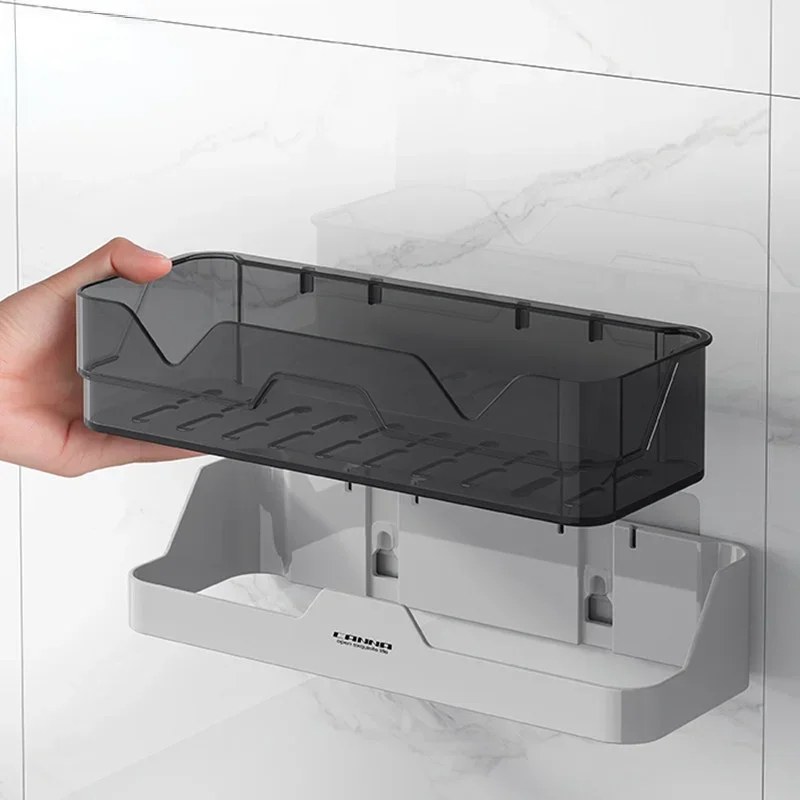 Wall Mount Bathroom Shelf Organizer – Space-Saving Shower & Bathroom Storage Rack