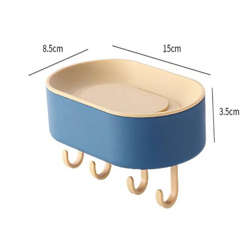 Multifunctional Punch-Free Bathroom Soap Storage Box – Wall-Mounted Soap Holder & Organizer