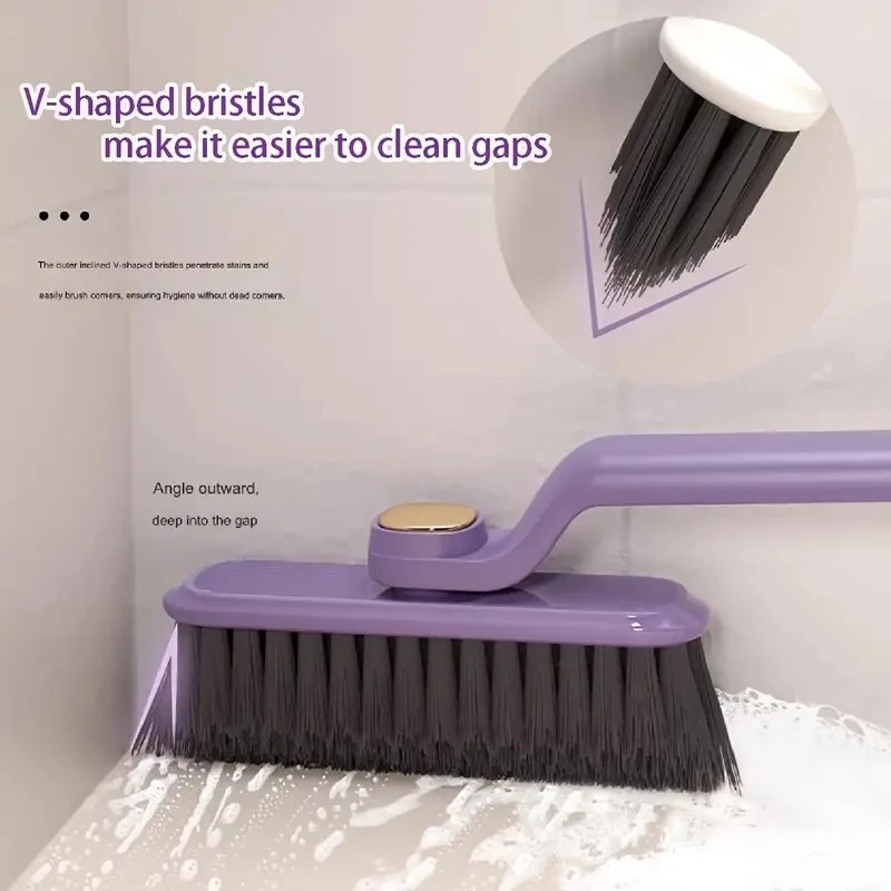 Multipurpose Bathroom Tile & Floor Gap Cleaning Brush – Rotating Crevice Grout Cleaner