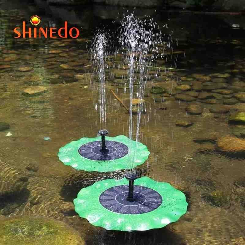  Lotus Leaf Solar Powered Fountain Green Lotus Leaf Fountain Solar Outdoor Decoration for Birdbath, Garden
