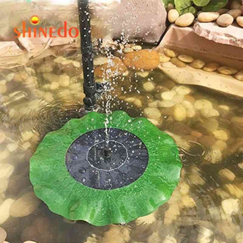  Lotus Leaf Solar Powered Fountain Green Lotus Leaf Fountain Solar Outdoor Decoration for Birdbath, Garden