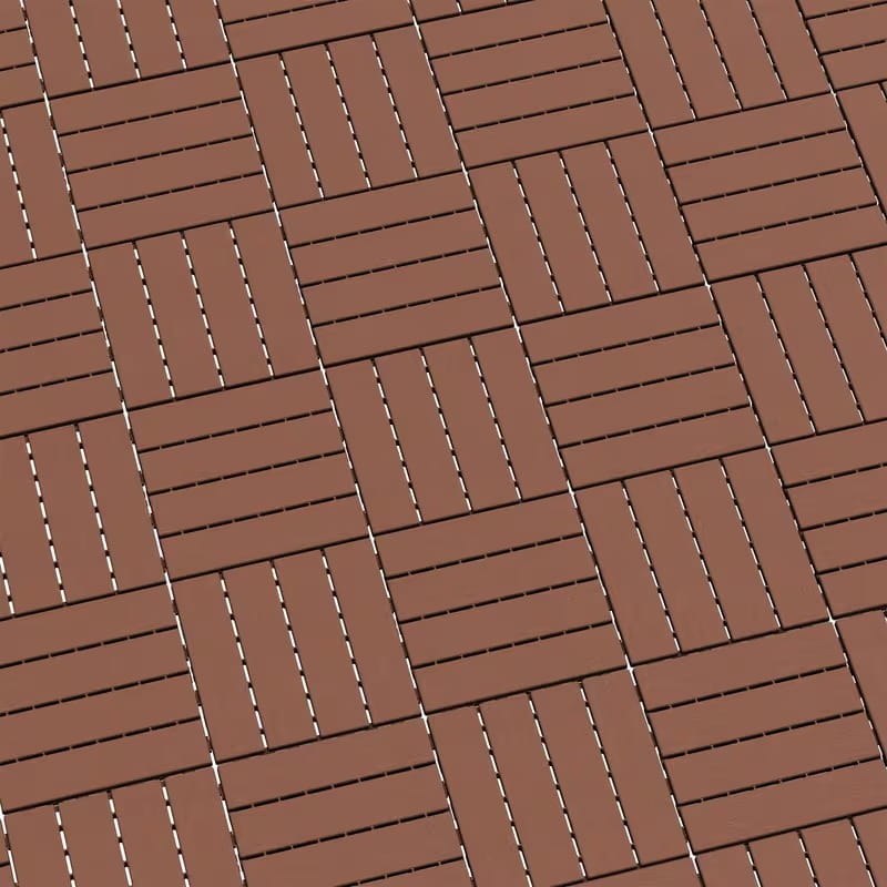 6Pcs Heavy Duty Interlocking Plastic Floor Tiles 12×12 Inch – Waterproof Modular Floor Mat