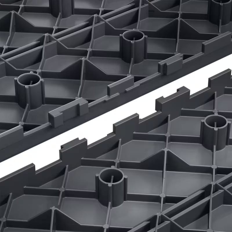 6Pcs Heavy Duty Interlocking Plastic Floor Tiles 12×12 Inch – Waterproof Modular Floor Mat