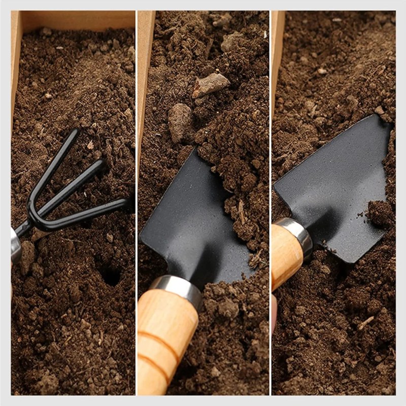 3PCS Mini Garden Tool Set | Hand Gardening Tools for Planting & Weeding