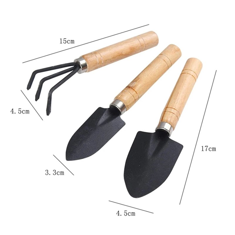 3PCS Mini Garden Tool Set | Hand Gardening Tools for Planting & Weeding
