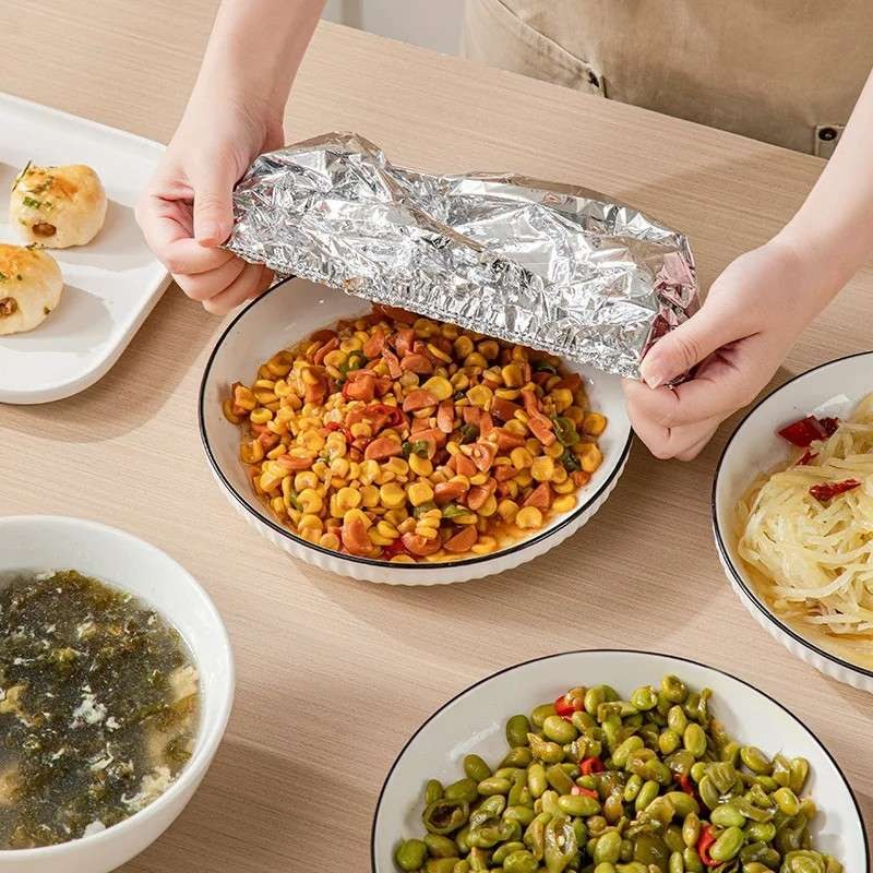 10pcs Reusable Aluminum Foil Food Elastic Bowl Covers Fresh Keeping Food Containers Dish Covers