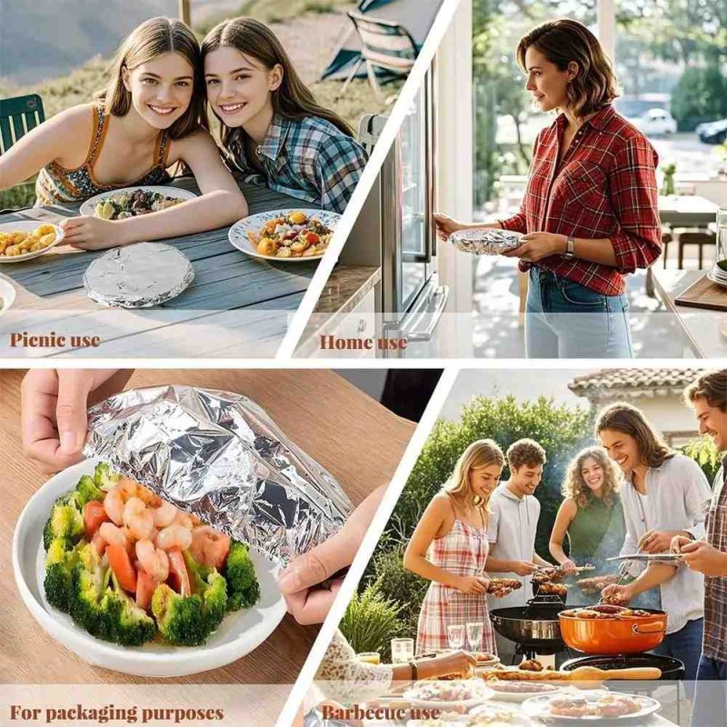 10pcs Reusable Aluminum Foil Food Elastic Bowl Covers Fresh Keeping Food Containers Dish Covers