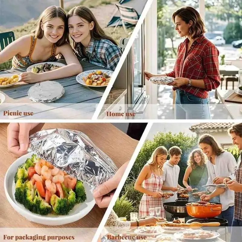 10pcs Reusable Aluminum Foil Food Elastic Bowl Covers Fresh Keeping Food Containers Dish Covers