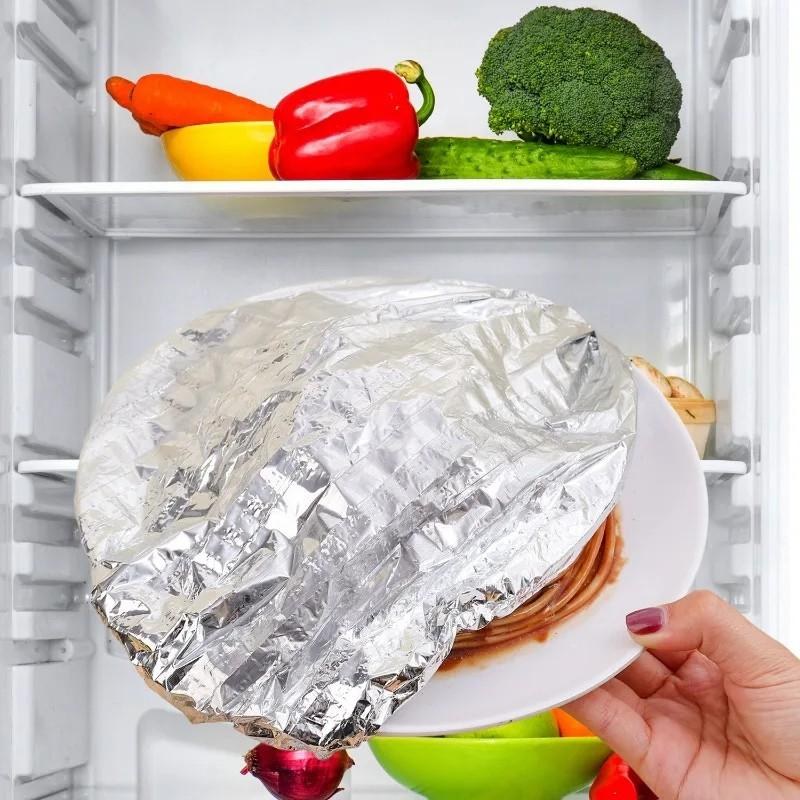 10pcs Reusable Aluminum Foil Food Elastic Bowl Covers Fresh Keeping Food Containers Dish Covers