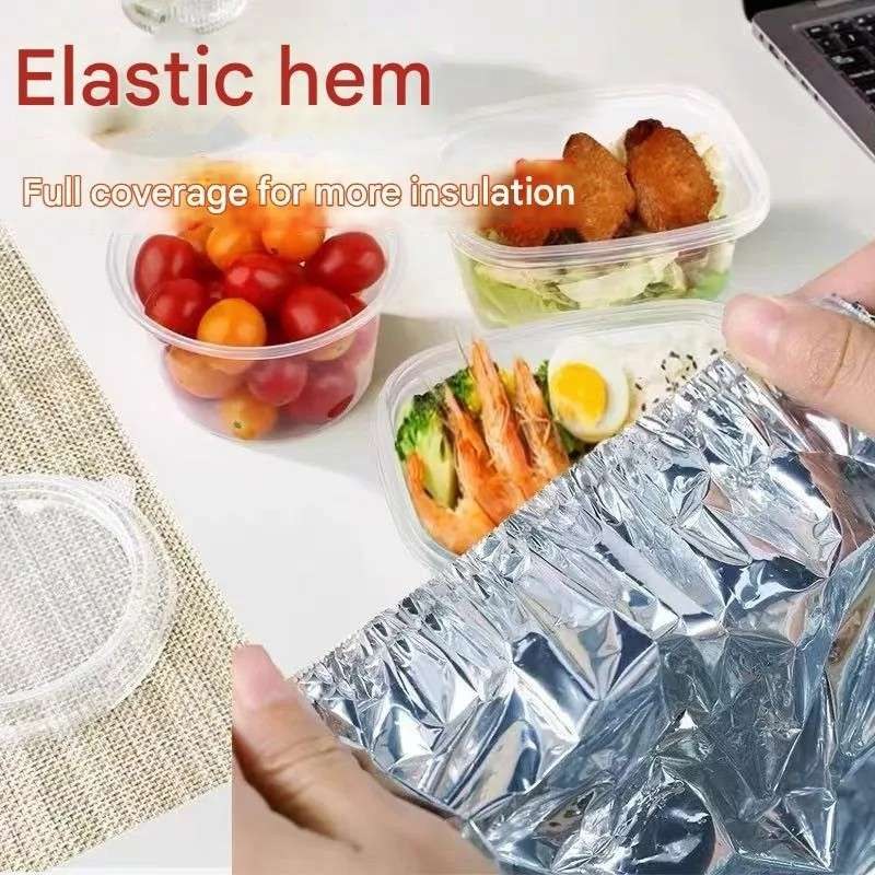 10pcs Reusable Aluminum Foil Food Elastic Bowl Covers Fresh Keeping Food Containers Dish Covers