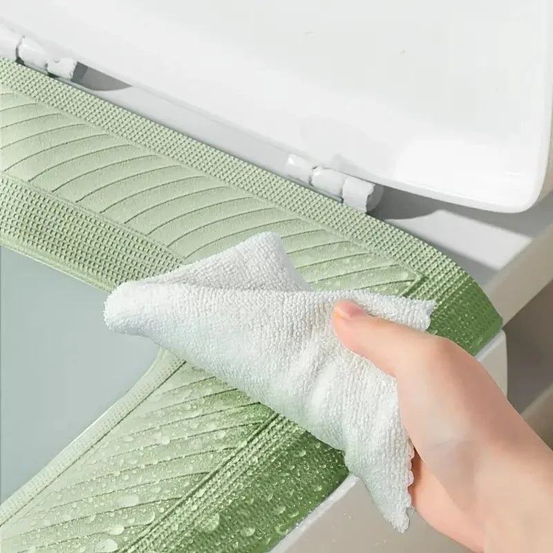 2pcs Waterproof Luxary Toilet Seat Cover – Soft, Washable & Warm Winter Toilet Cushion Combo-000929