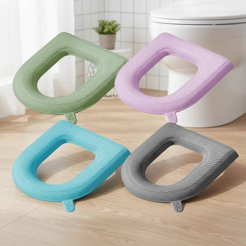 Waterproof Luxary Toilet Seat Cover – Soft, Washable & Warm Winter Toilet Cushion-000929