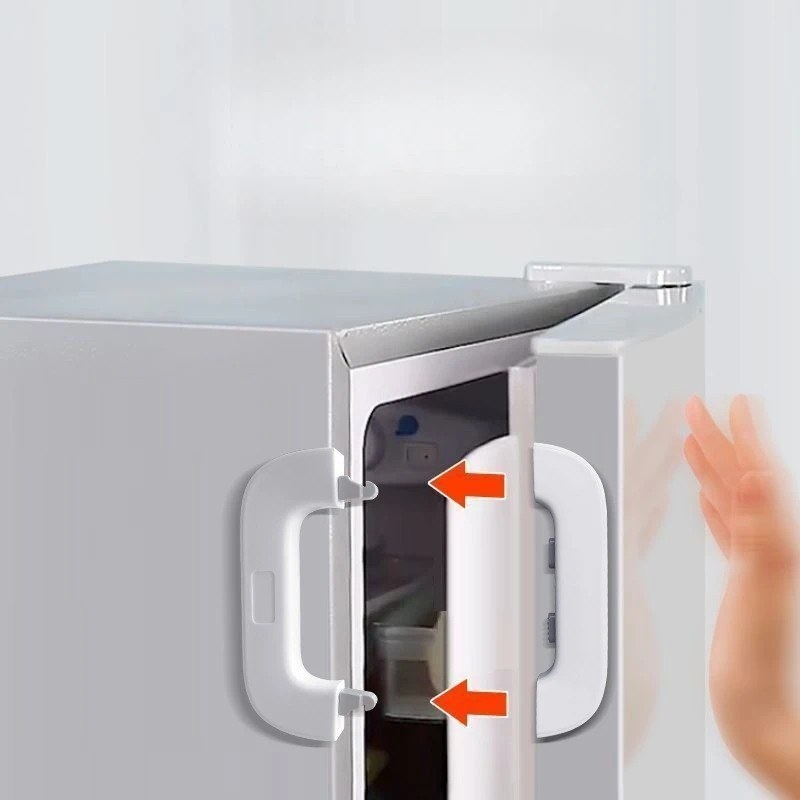 2Pcs Child Safety Refrigerator Lock – Baby Proof Fridge Door Safety Latch & Secure Buckle