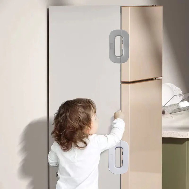 2Pcs Child Safety Refrigerator Lock – Baby Proof Fridge Door Safety Latch & Secure Buckle