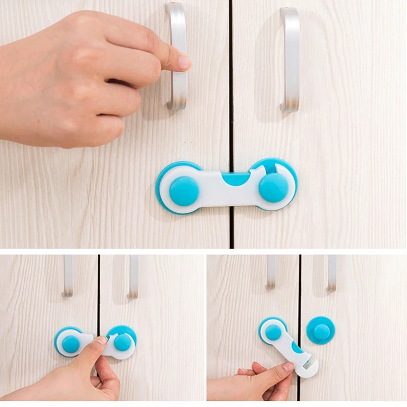 5Pcs Baby Proof Safety Locks – Childproof Cabinet, Drawer, Door & Refrigerator Locks