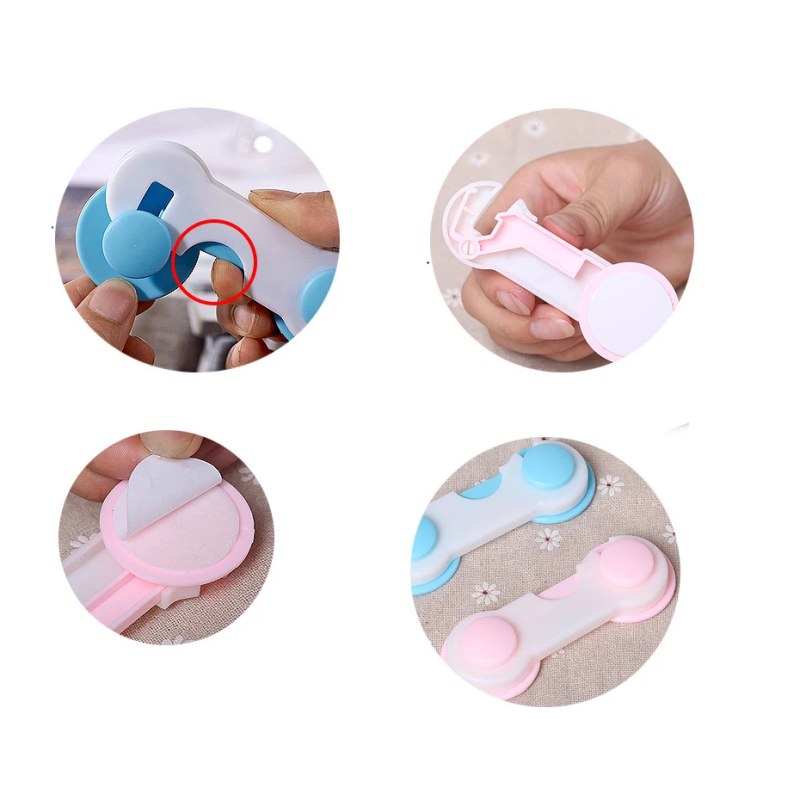 5Pcs Baby Proof Safety Locks – Childproof Cabinet, Drawer, Door & Refrigerator Locks
