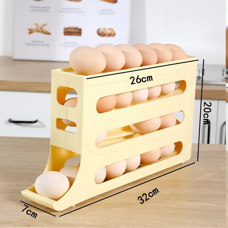 Large Capacity Auto Rolling Egg Storage Rack