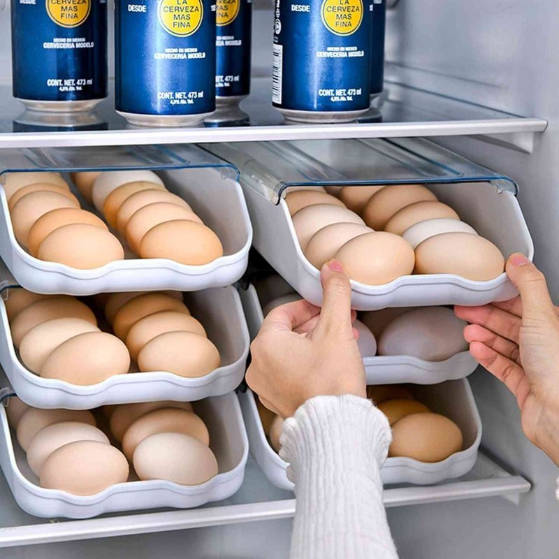  2PCS Smart Egg Storage Box