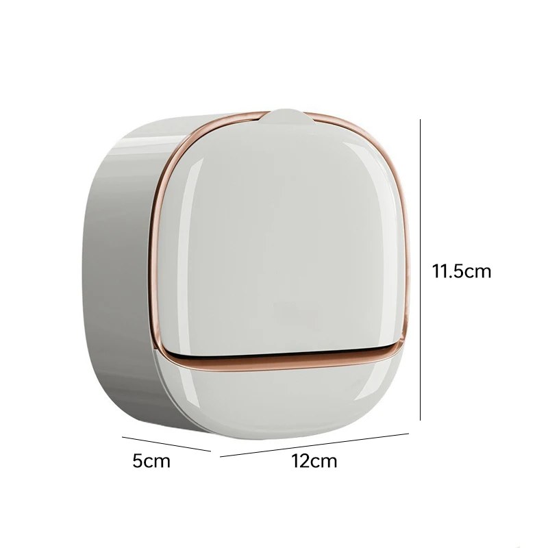  Soap Box Wall Mounted ABS Soap Box with Lid Waterproof Soap Dish Dishes Storage Box