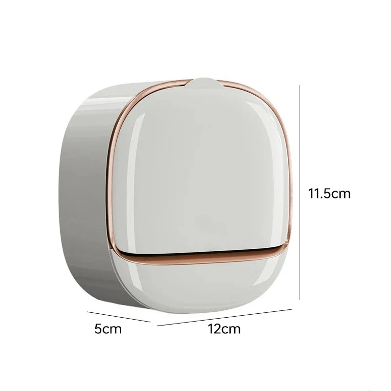 Wall Mounted Waterproof Soap Box with Lid | ABS Self-Draining Soap Dish & Storage Holder