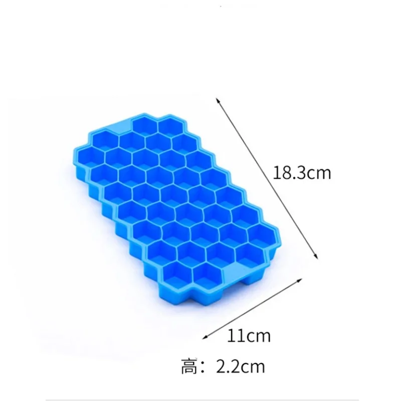 Honeycomb 37-Grid Ice Cube Tray with Lid | DIY Ice Mold Maker BPA-Free Freezer Tray